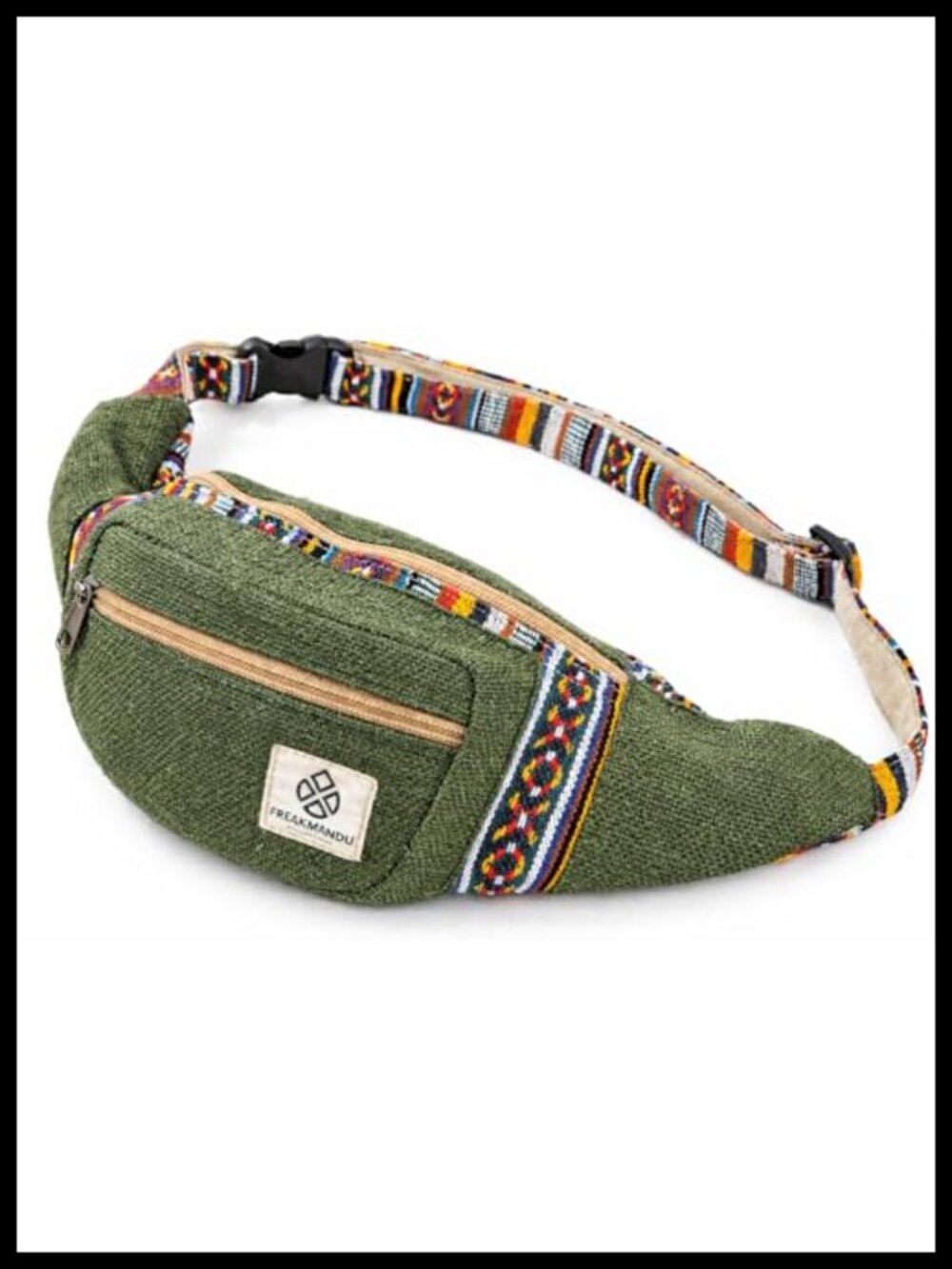 Eco-Friendly Hemp Fanny Pack Crossbody Adjustable Waist Bag Hiking